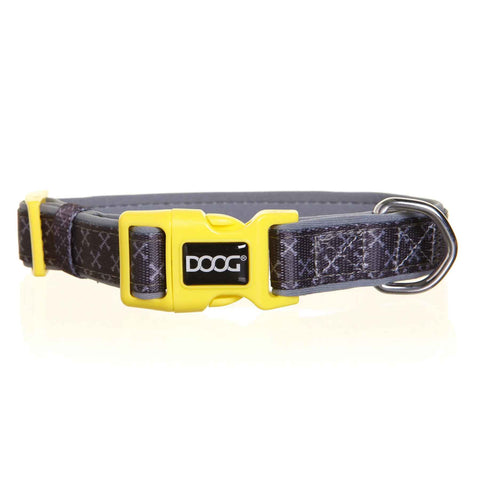 DOOG Neoprene Dog Collar Odie Small Black/Purple/Yellow