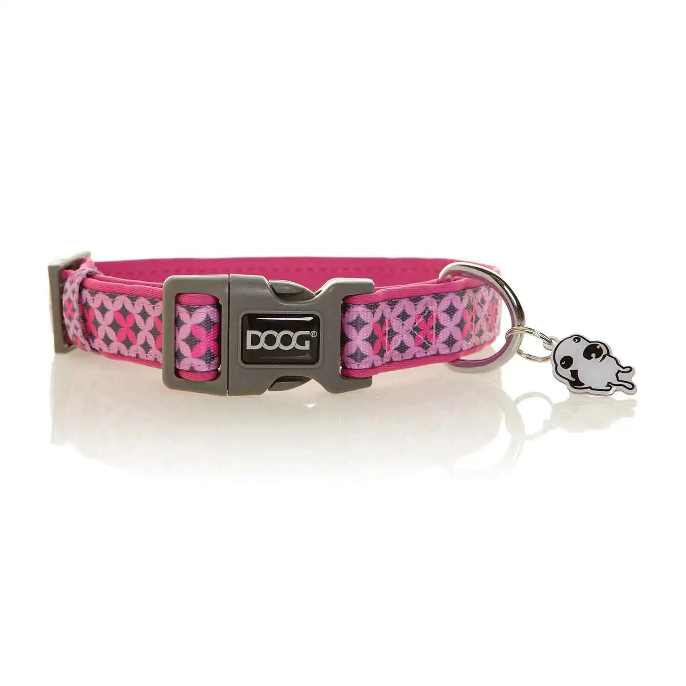 DOOG Neoprene Dog Collar Toto Medium Pink