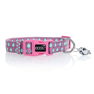 DOOG Neoprene Dog Collar Luna Large Pink/Blue