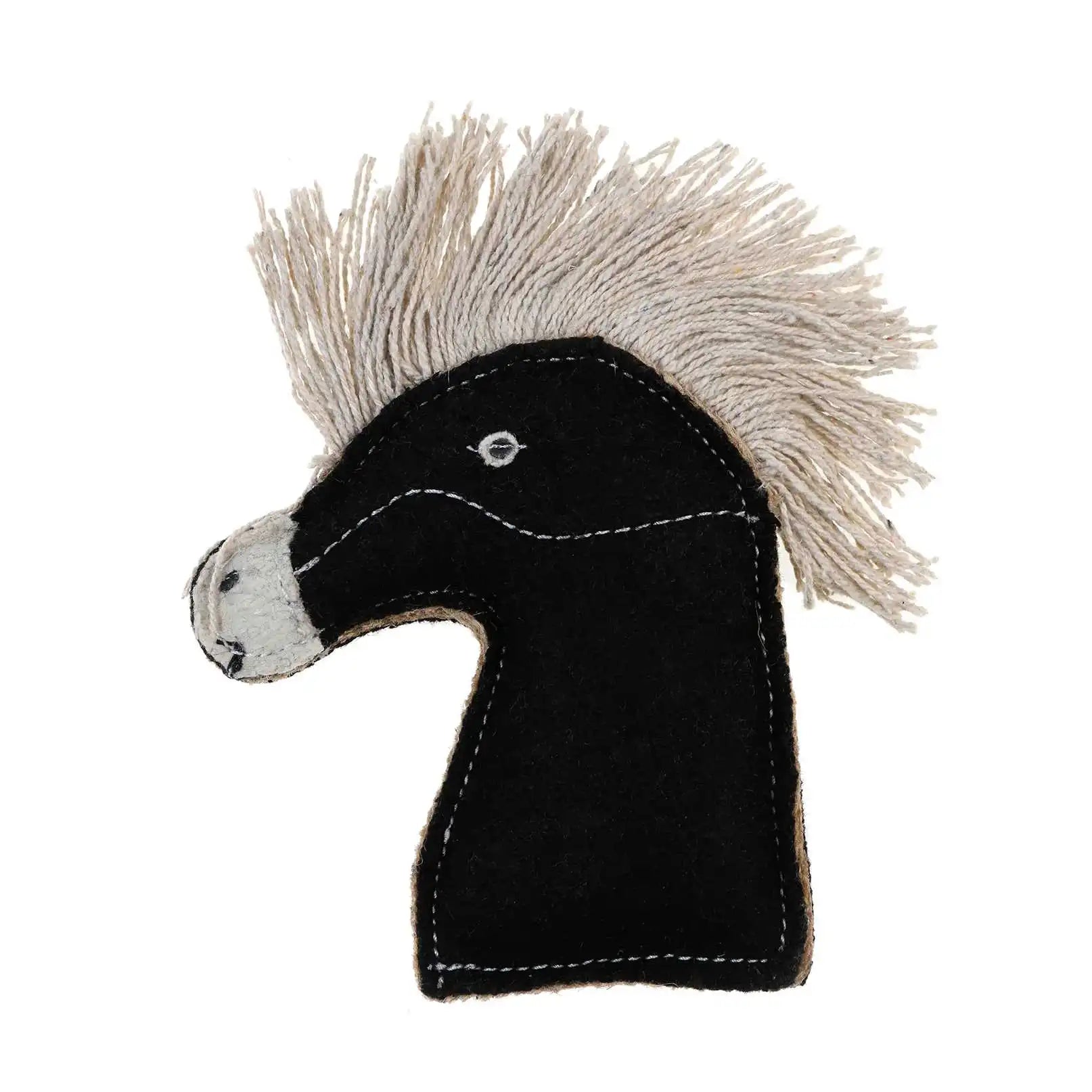 DOOG Country Tails Pony Chew Toy Black 5.5" x 1.18" x 2.3"