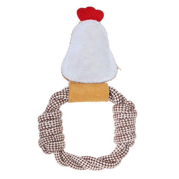 Doog Country Tails Chicken Rope Ring Toy White 24" x 1.18" x 5.51"