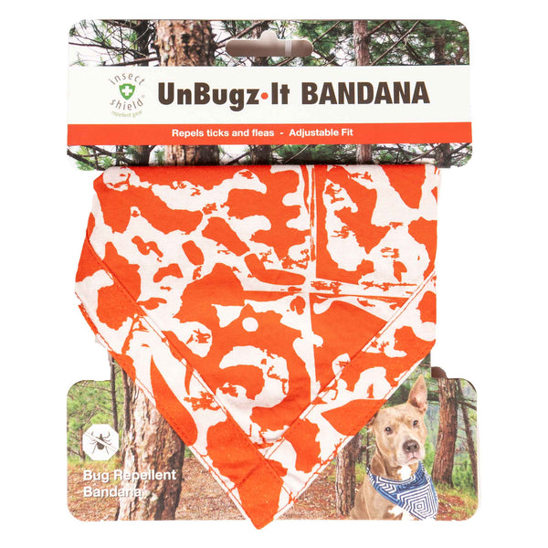 DGS Pet Products Unbugz-It Bandana Large Abstract Orange