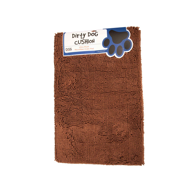 DGS Pet Products Dirty Dog Cushion Pad Medium Brown 21" x 30" x 2.5"