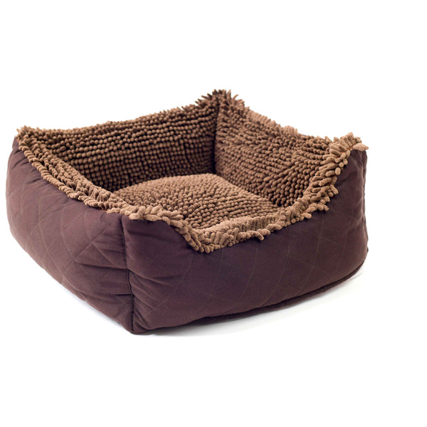 DGS Pet Products Dirty Dog Lounger Bed Small Brown 22" x 20" x 8"