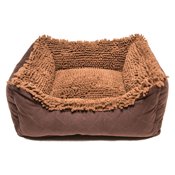 DGS Pet Products Dirty Dog Lounger Bed Small Brown 22" x 20" x 8"