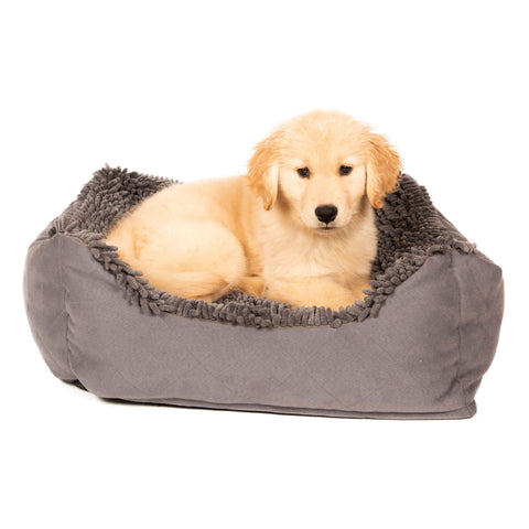 DGS Pet Products Dirty Dog Lounger Bed Small Cool Grey 22" x 20" x 8"