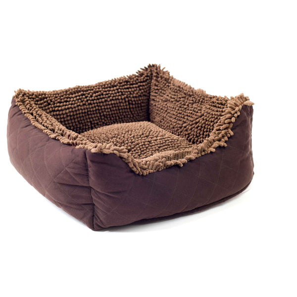 DGS Pet Products Dirty Dog Lounger Bed Large Brown 31" x 27" x 9"