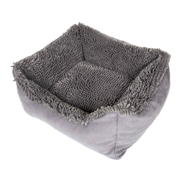 DGS Pet Products Dirty Dog Lounger Bed Large Cool Grey 31" x 27" x 9"