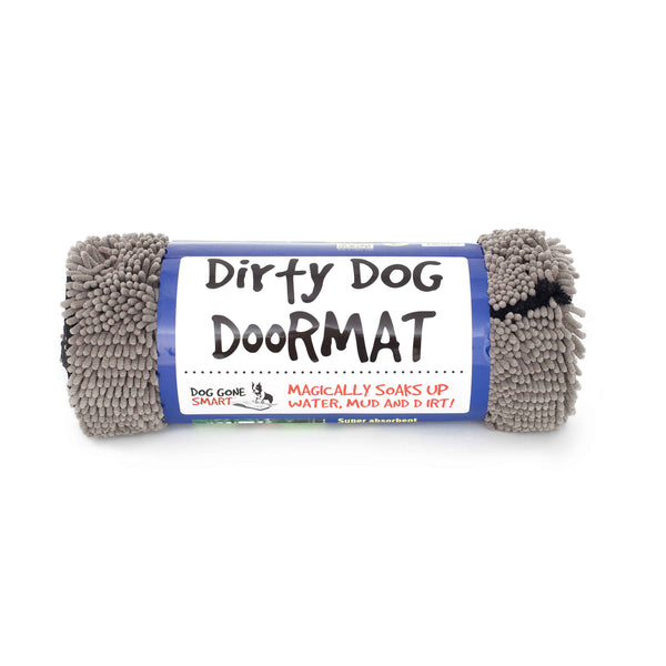 DGS Pet Products Dirty Dog Door Mat Small Grey 23" x 16" x 2"