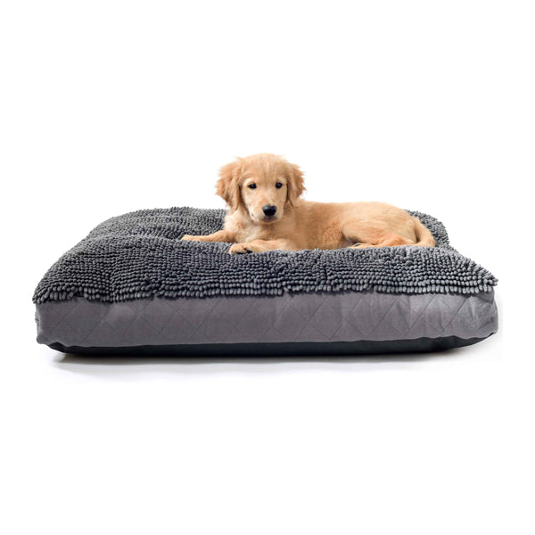 DGS Pet Products Dirty Dog Rectangle Bed Medium Cool Grey 26" x 34" x 4"