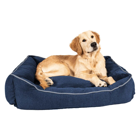 DGS Pet Products Repelz-It Upholstery Chenille Lounger Pet Bed Extra Small Blue/Grey 19" x 15" x 7.1"