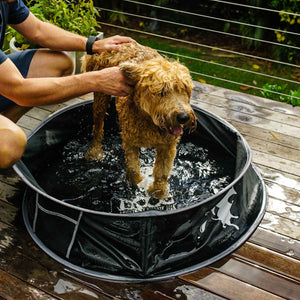 DOOG Pop-Up Dog Pool Medium Black 35.82" x 35.82" x 9.84"