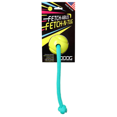 DOOG Fetch-ables Fetch-A-Tug Dog Toy Yellow 12" x 2.75" x 2.75"