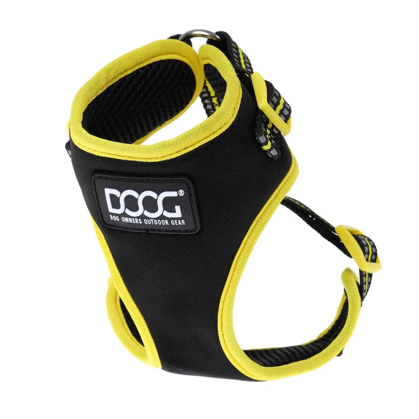 DOOG Neoflex Dog Harness Bolt Neon Extra Small Black/Yellow