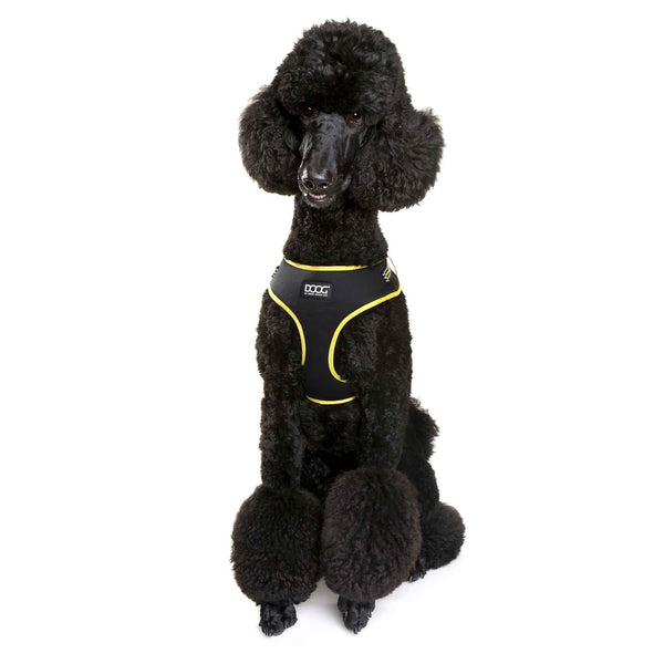 DOOG Neoflex Dog Harness Bolt Neon Extra Small Black/Yellow