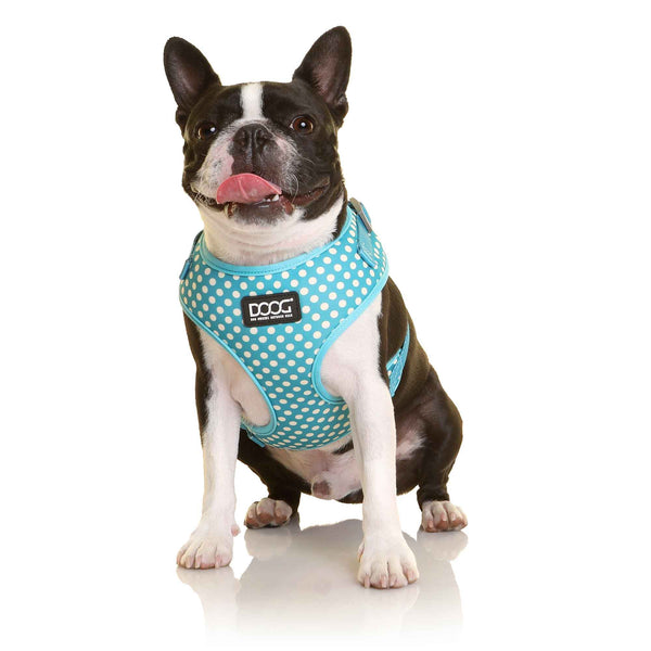 DOOG Neoflex Dog Harness Snoopy Small Light Blue/White Polka Dot