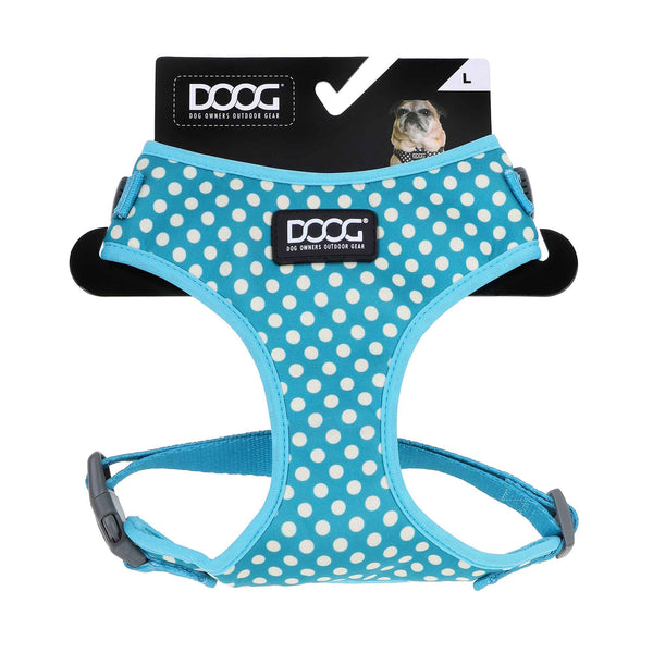 DOOG Neoflex Dog Harness Snoopy Extra Small Light Blue/White Polka Dot