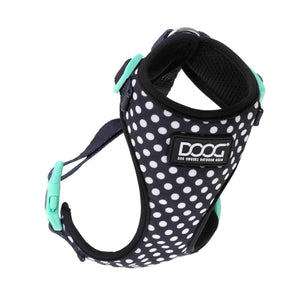 DOOG Neoflex Dog Harness Pongo Extra Large Black/White Polka Dot