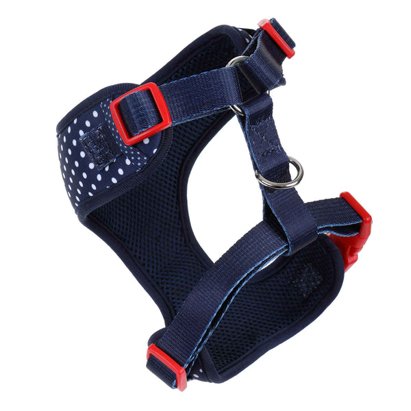 DOOG Neoflex Dog Harness Stella Medium Blue/White Polka Dot