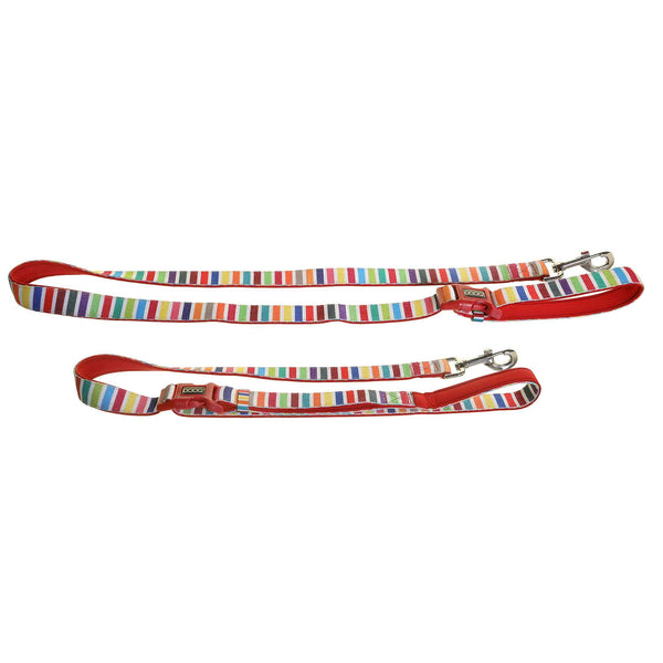 DOOG Neoprene Dog Clip It Leash Scooby Extra Large Rainbow