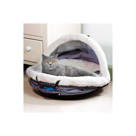 Bear Bear Pet Nest and Go Pet Bed and Carrier Gray 24" x 23" x 16"