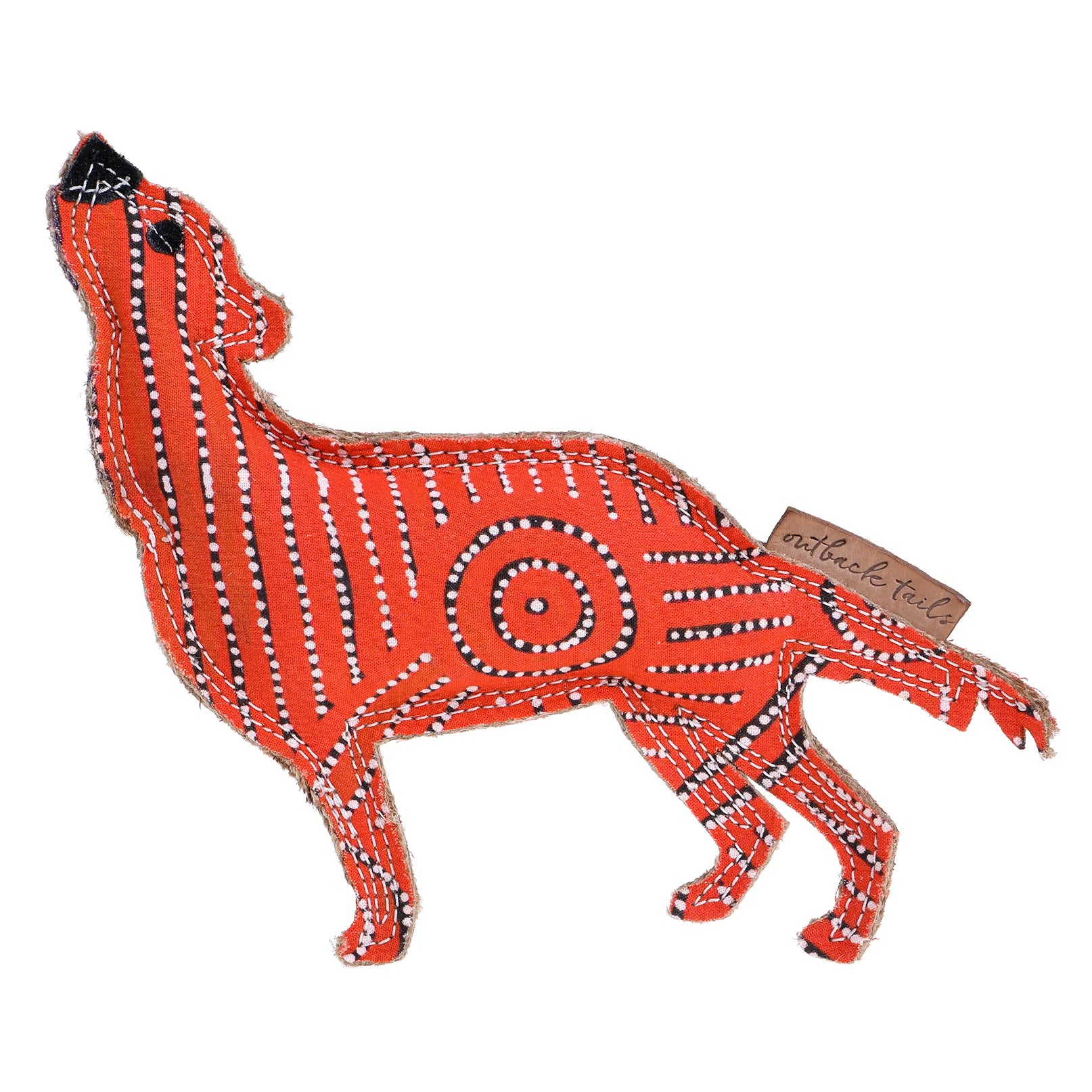 Doog Outback Tails Desert Dog Chew Toy Red Man Red