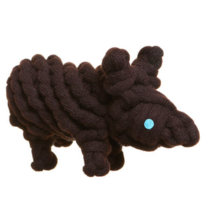 Doog Outback Tails Dog Toy Wazza the Wombat Brown 7.08" x 2.36"