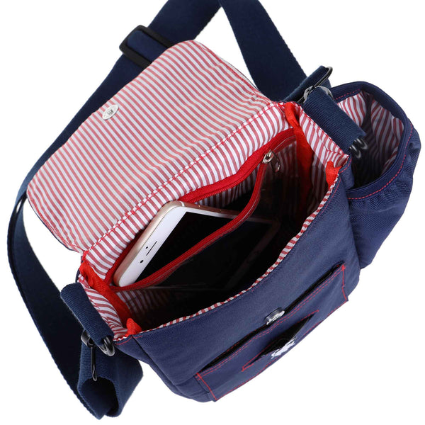 DOOG Walkie Bag Navy/Red 3.5" x 8" x 10"