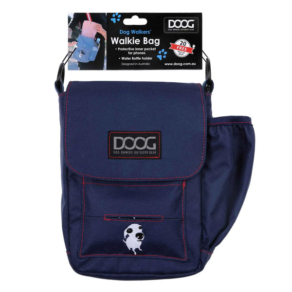 DOOG Walkie Bag Navy/Red 3.5" x 8" x 10"