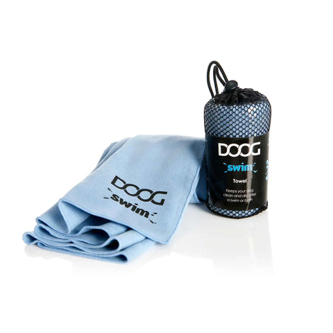 DOOG Swim and Bath Towel for Dogs Blue 35.43" x 15.75" x 0.1"