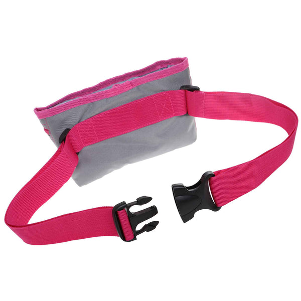 DOOG Treat and Training Pouch Large Grey/Pink 8" x 8" x 5"