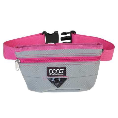 DOOG Treat and Training Pouch with Hinge Closure Large Grey/Pink 2.78" x 7.87" x 4.72"