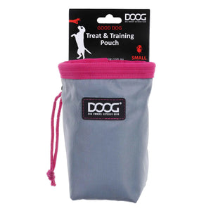 DOOG Treat and Training Pouch Small Grey/Pink 4.5" x 4.5" x 5.5"