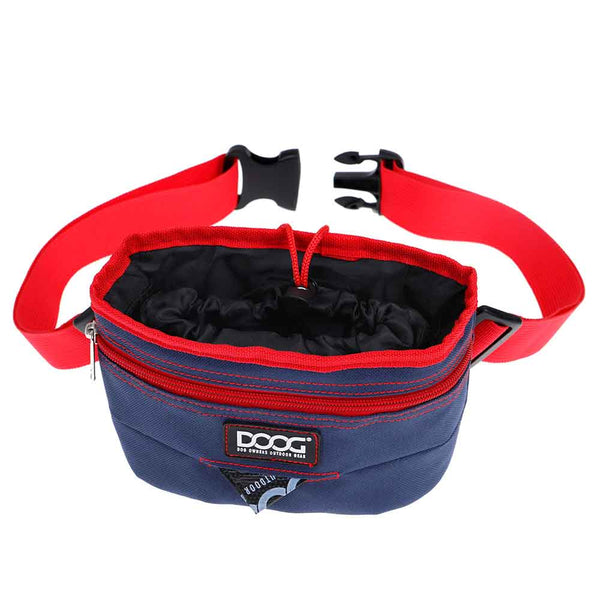 DOOG Treat and Training Pouch Large Navy/Red 8" x 8" x 5"