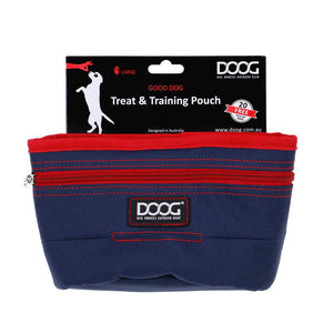 DOOG Treat and Training Pouch with Hinge Closure Large Navy/Red 2.78" x 7.87" x 4.72"