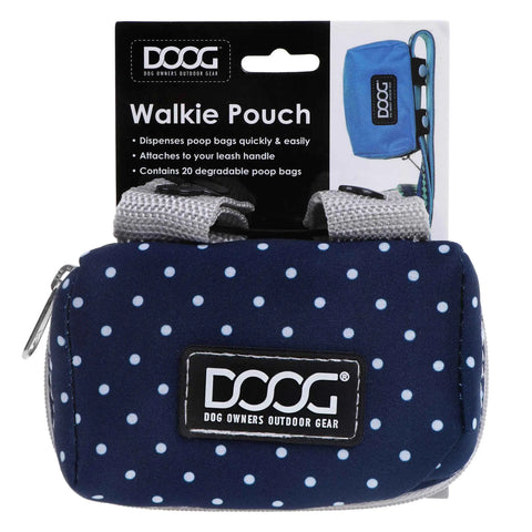 DOOG Walkie Pouch Navy/White Polka Dot 4.73" x 1.58" x 3.94"