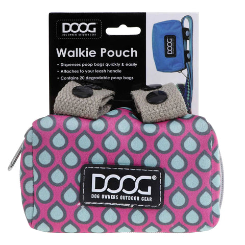 DOOG Walkie Pouch Pink/Tear Drops 3.93" x 2.75" x 1.57"