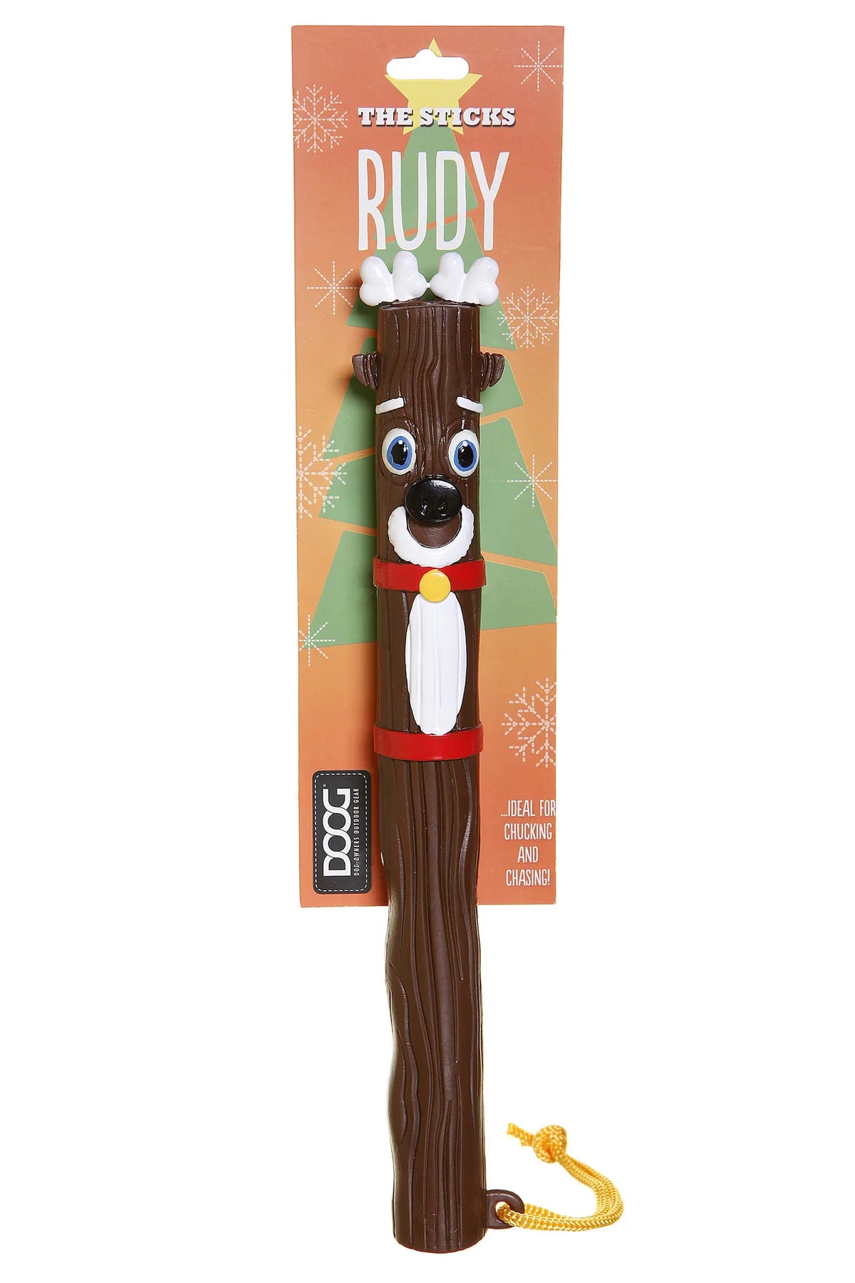 Doog Christmas Sticks Rudy Dog Toy Brown 11.02" x 1.18" x 1.18"