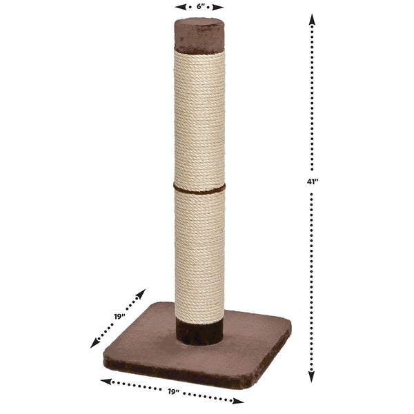 Midwest Feline Nuvo Grand Cat Scratching Post Tan 19" x 19" x 41"