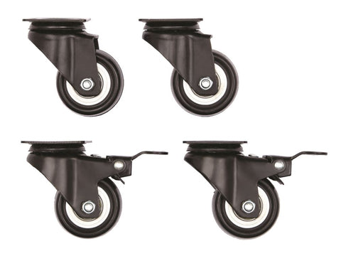 Midwest Skudo Pet Travel Carrier Wheel Casters 4 Pack Silver