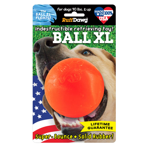 Ruff Dawg Indestructible Ball Dog Toy Extra Large Assorted 3.5" x 3.5" x 3.5"