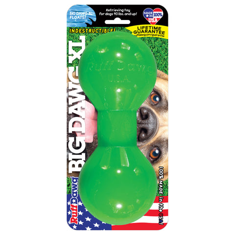 Ruff Dawg Indestructible Big Dawg Barbell Dog Toy Extra Large Assorted 8.5" x 3.5" x 3.5"