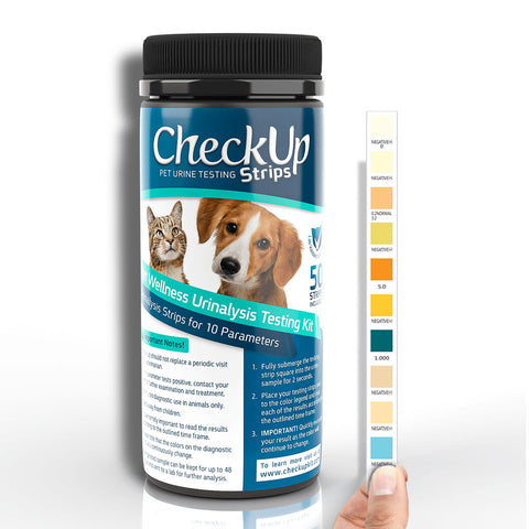 Coastline Global CheckUp 10-in-1 Dog and Cat Urine Testing Strips 50 count 4" x 1.5" x 1.5"