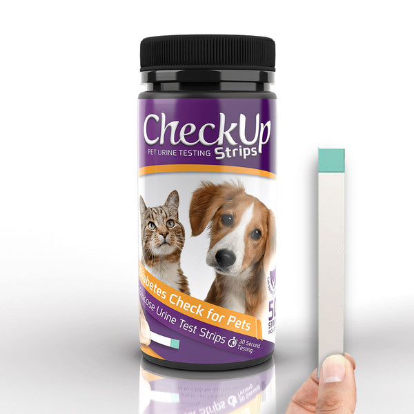 Coastline Global CheckUp Dog and Cat Urine Testing Strips for Detection of Diabetes 50 count 4" x 1.5" x 1.5"