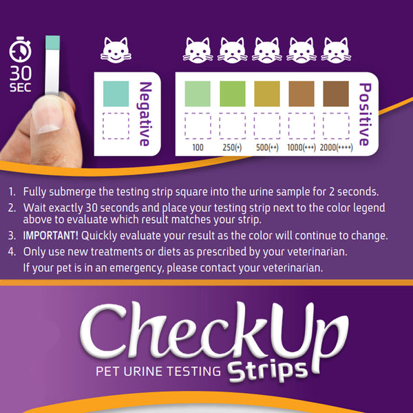 Coastline Global CheckUp Dog and Cat Urine Testing Strips for Detection of Diabetes 50 count 4" x 1.5" x 1.5"
