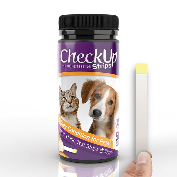 Coastline Global CheckUp Dog and Cat Urine Testing Strips for Detection of Kidney Condition 50 count 4" x 1.5" x 1.5"