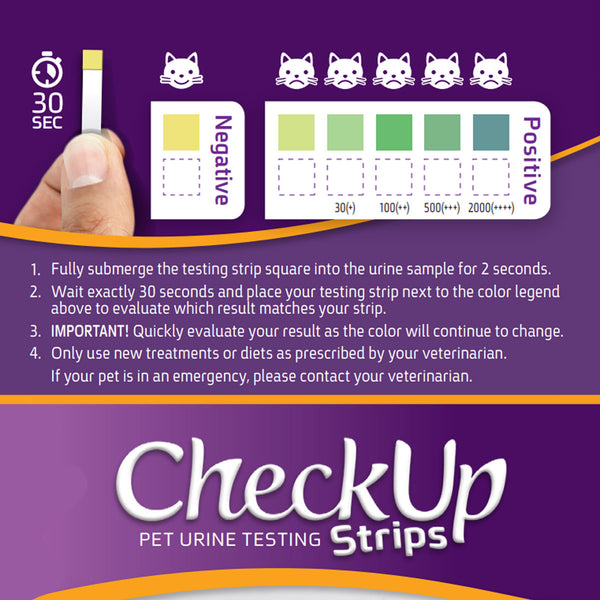 Coastline Global CheckUp Dog and Cat Urine Testing Strips for Detection of Kidney Condition 50 count 4" x 1.5" x 1.5"