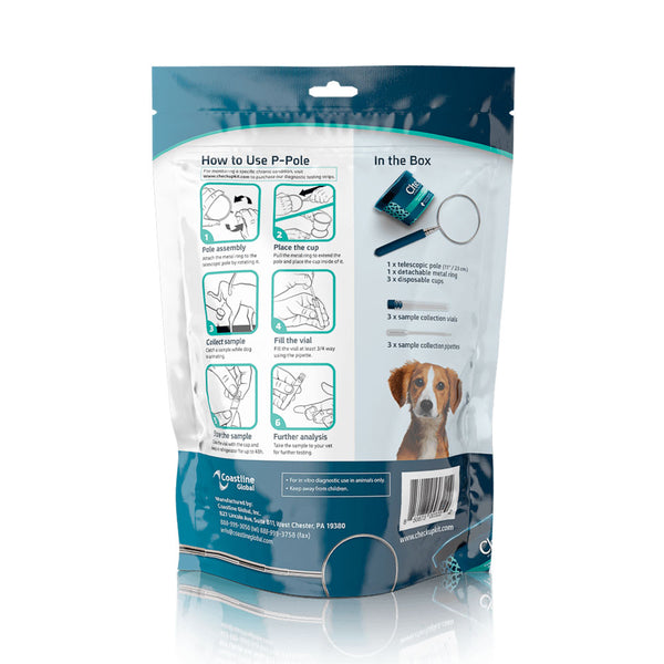 Coastline Global P-Pole Dog Urine Sample Collection Kit 3" x 7" x 8.5"