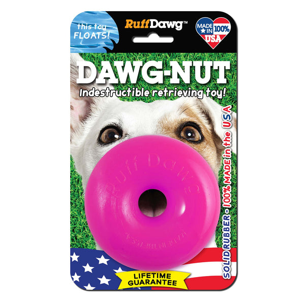 Ruff Dawg Indestructible Dawg Nut Dog Toy Medium Assorted 3.5" x 3.5" x 3.5"