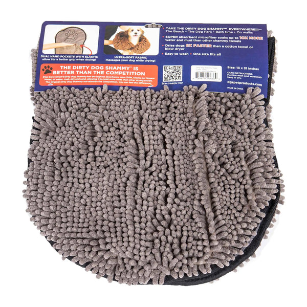 DGS Pet Products Dirty Dog Cleaning Crew Grey 13" x 31" x 1"
